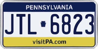 PA license plate JTL6823