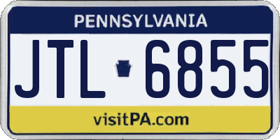 PA license plate JTL6855