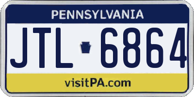 PA license plate JTL6864