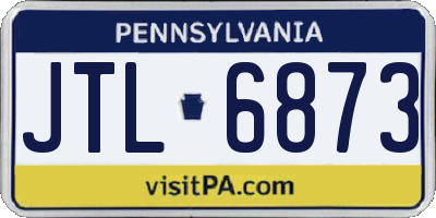 PA license plate JTL6873