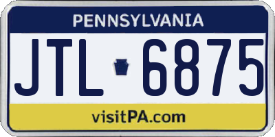 PA license plate JTL6875