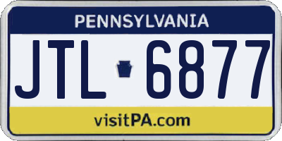PA license plate JTL6877