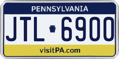 PA license plate JTL6900