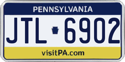 PA license plate JTL6902