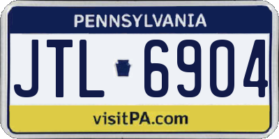 PA license plate JTL6904