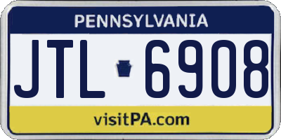 PA license plate JTL6908