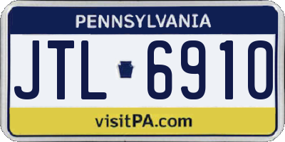PA license plate JTL6910
