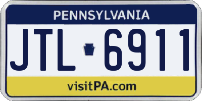 PA license plate JTL6911