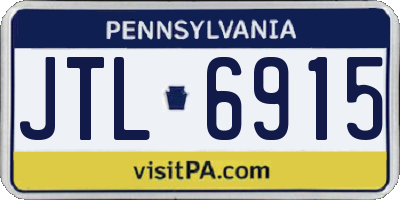 PA license plate JTL6915