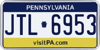PA license plate JTL6953