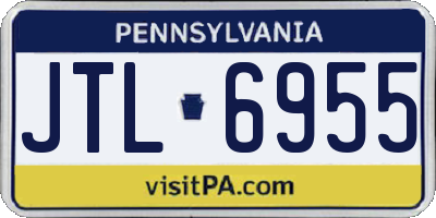 PA license plate JTL6955