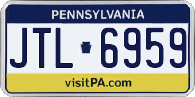 PA license plate JTL6959