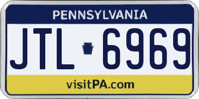 PA license plate JTL6969