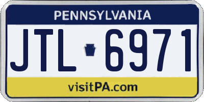 PA license plate JTL6971