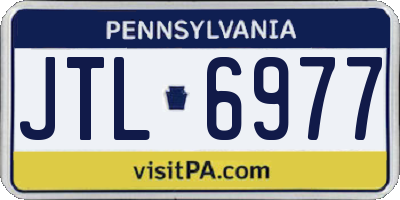 PA license plate JTL6977
