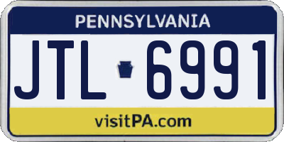 PA license plate JTL6991