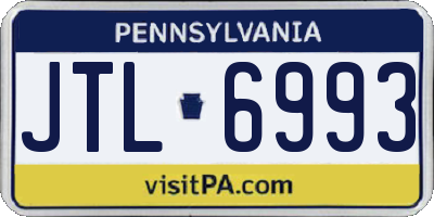 PA license plate JTL6993