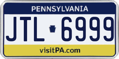 PA license plate JTL6999