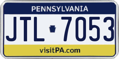 PA license plate JTL7053