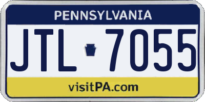 PA license plate JTL7055