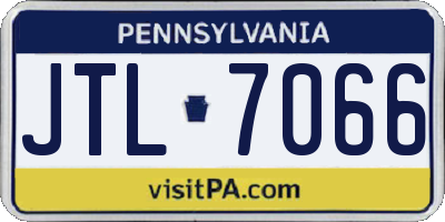 PA license plate JTL7066
