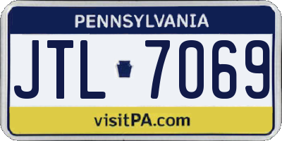 PA license plate JTL7069