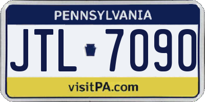 PA license plate JTL7090