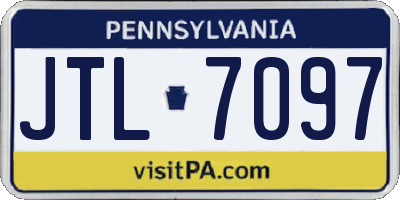 PA license plate JTL7097