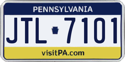PA license plate JTL7101