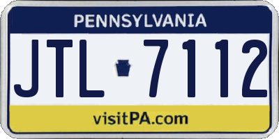 PA license plate JTL7112