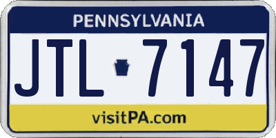 PA license plate JTL7147