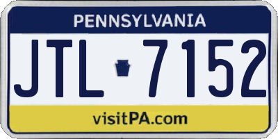 PA license plate JTL7152