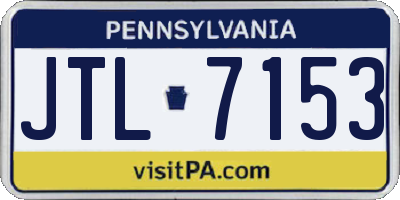 PA license plate JTL7153