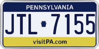 PA license plate JTL7155