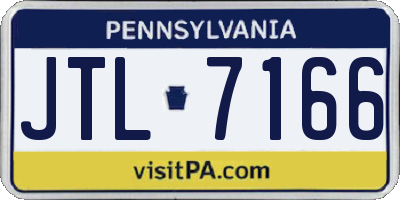 PA license plate JTL7166