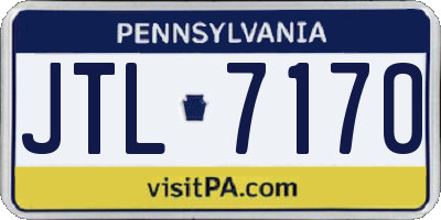 PA license plate JTL7170
