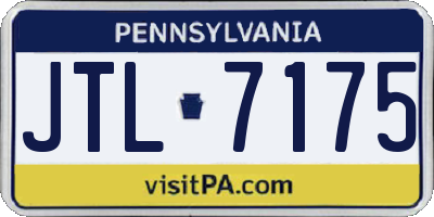 PA license plate JTL7175