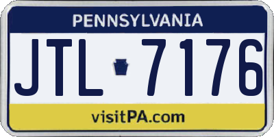 PA license plate JTL7176