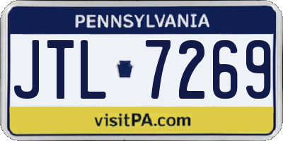PA license plate JTL7269