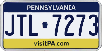 PA license plate JTL7273