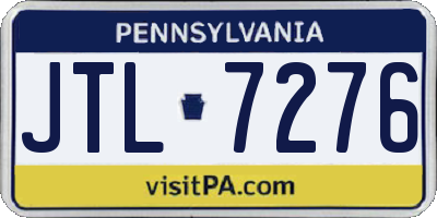 PA license plate JTL7276