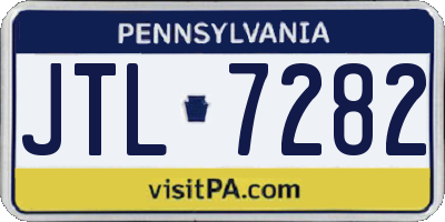 PA license plate JTL7282