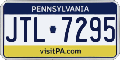 PA license plate JTL7295