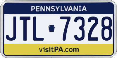 PA license plate JTL7328
