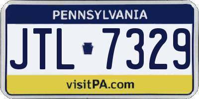 PA license plate JTL7329