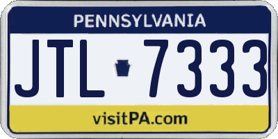 PA license plate JTL7333