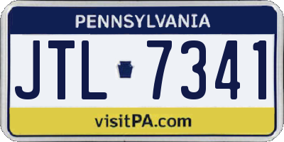 PA license plate JTL7341