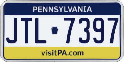 PA license plate JTL7397