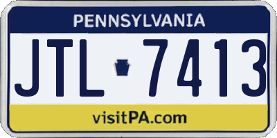 PA license plate JTL7413