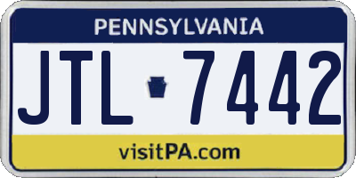 PA license plate JTL7442